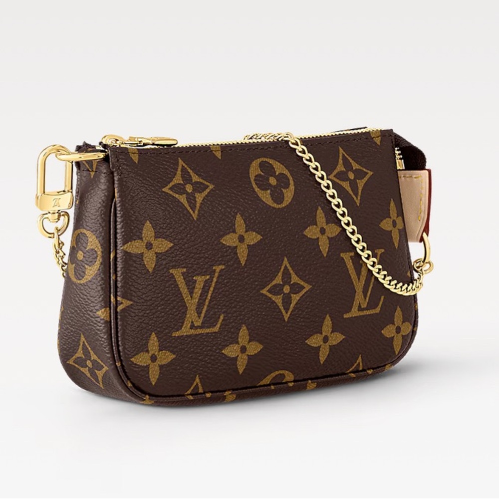 ⭕️SOLD⭕️Louis Vuitton Gold and Brown Monogram Wristlet - Picture 2 of 15